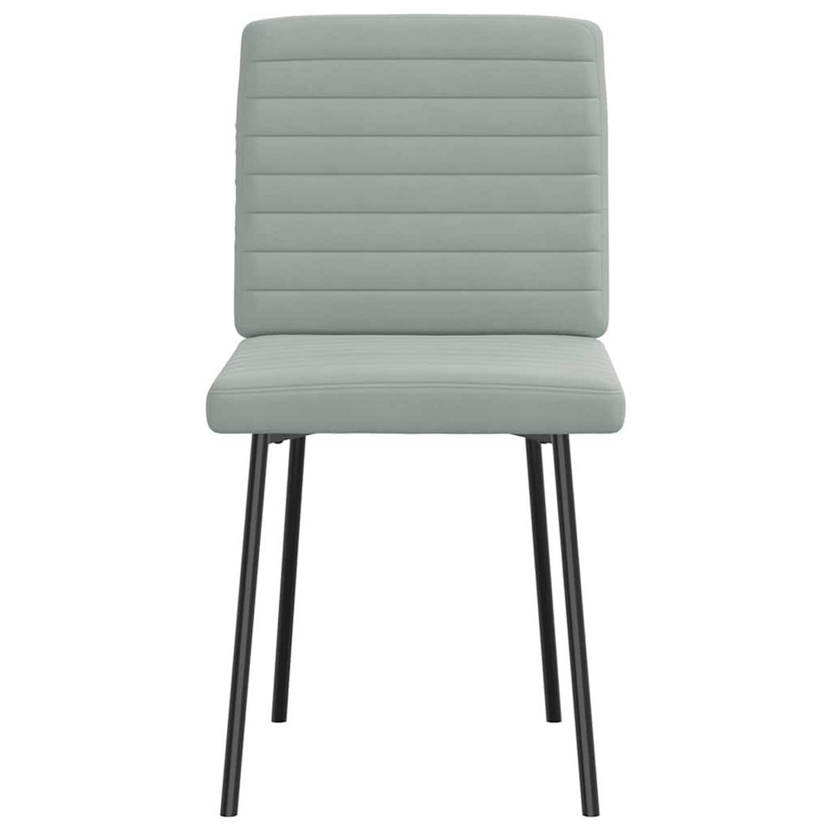 ESSZIMMERSTÜHLE 2 Stk. Hellgrau Samt 45*54*83cm - Grau, Metall (45/83/54cm) - ZMH