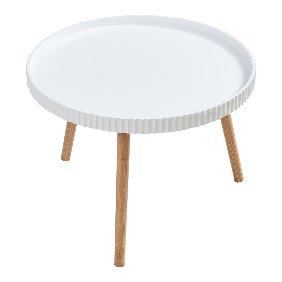 COUCHTISCH Bongard 60/45 cm - Weiß/Braun, Holz/Holzwerkstoff (60/60/45cm) - [en.casa]