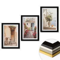 WANDBILDER 3er-Set - 20x30 cm Schwarzer Rahmen - Charmante Küstenstraßen - Schwarz, Kunststoff (20/30cm) - ArtPrintCave
