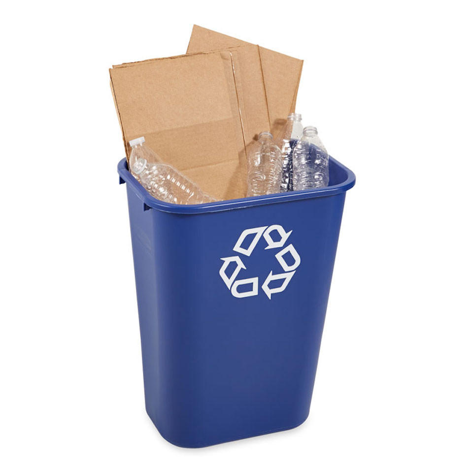 MÜLLEIMER Rechteckiger 39 Liter 50,5x27,9x38,7 cm Polyethylen Blau - Blau, Metall (27.9/50.5/38.7cm) - PROREGAL