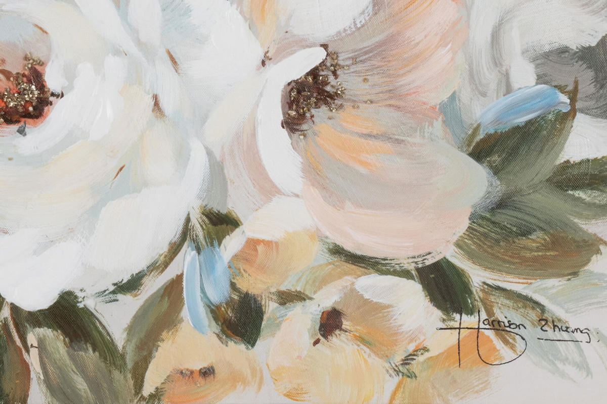 ACRYLBILD HANDGEMALT 60/60 cm - Beige/Grau, Holz/Textil (0.7/60cm) - KUNSTLOFT