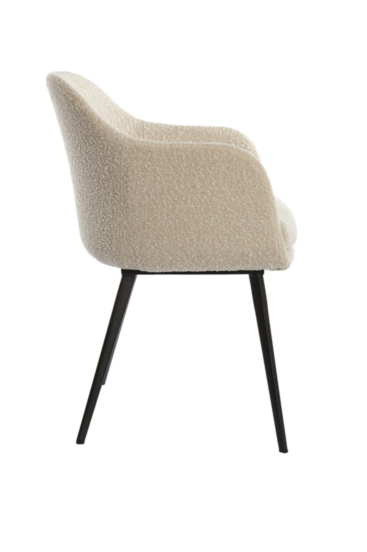 ESSZIMMERSTUHL Leone Braun 59/58,5/82 cm - Weiß, Textil (58.5/82/59cm) - Light & Living