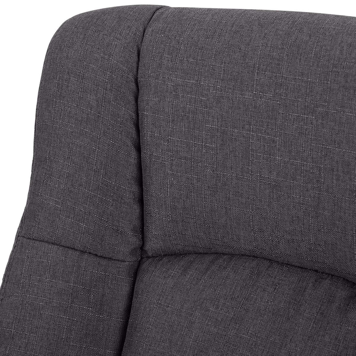 DREHSTUHL Stoff Schwarz - Schwarz, Kunststoff/Textil (66/106/70cm) - CLP