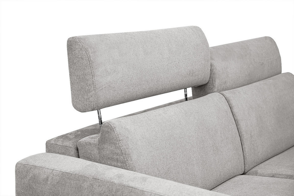 SOFA MEZO 3-Sitzer mit Schlaffunktion, beige - Beige/Schwarz, Holz/Textil (232/90/107cm) - Courtois Laville