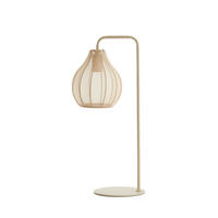 TISCHLAMPE Elati Braun Ø20/60,5 cm - Beige, Textil (20/20/60.5cm) - Light & Living
