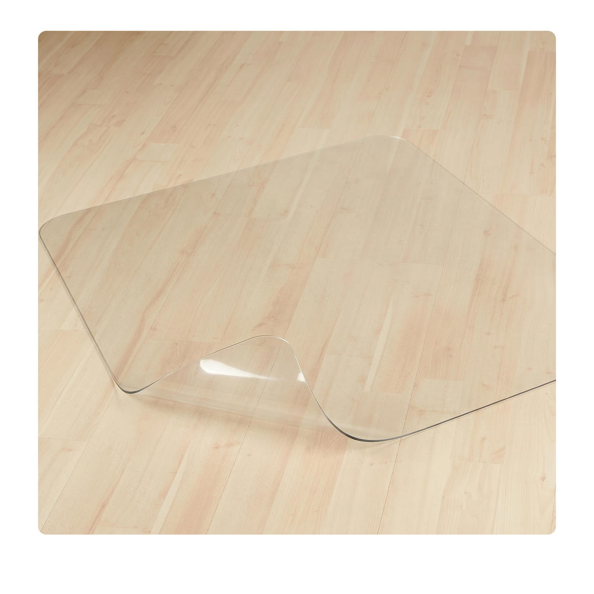 SKYDDSMATTA Transparent PVC för kontorsstol 75x120 cm - Transparent, Plast (75/120cm) - Relaxdays