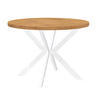 ESSTISCH ENDIK, Durchmesser: 100 / 200 cm, Farbe: Eiche Lancelot / Weiß - Hellbraun/Weiß, Holz (200/100/77cm) - Dekori_Interiors