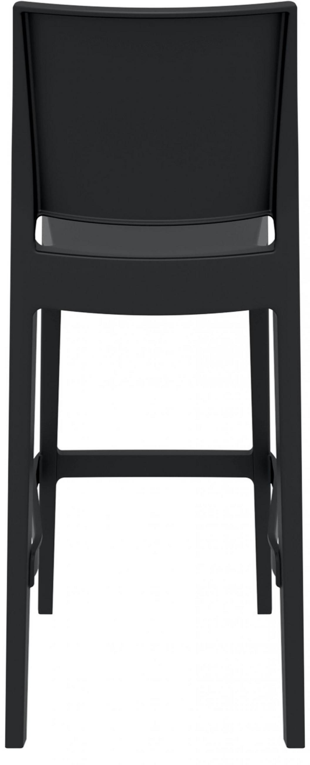 BARHOCKER 2er Set Kunststoff schwarz - Schwarz, Kunststoff (45/105/51cm) - CLP