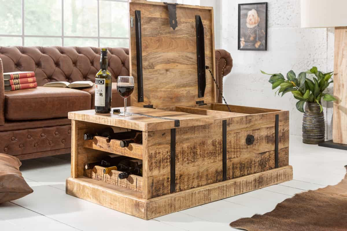 COUCHTISCH BODEGA Mango rechteckig Natur 100cm - Schwarz/Braun, Holz (60/100/40cm) - riess-ambiente