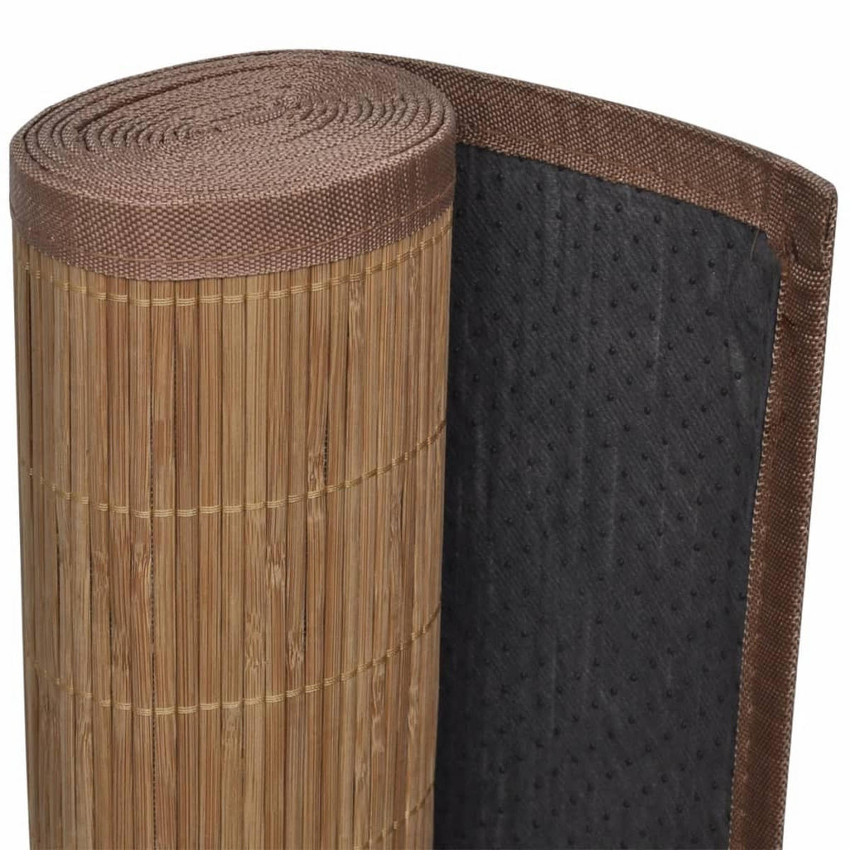 TEPPICH Rechteckig 150/200 cm aus Bambus Braun - Braun, Naturmaterialen/Holz (150/200cm) - vidaXL