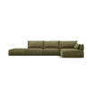 ECKSOFA rechts Kaelle aus Chenille-Stoff grün 5 Sitzplätze - Grün, Textil (171/364cm) - Micadoni