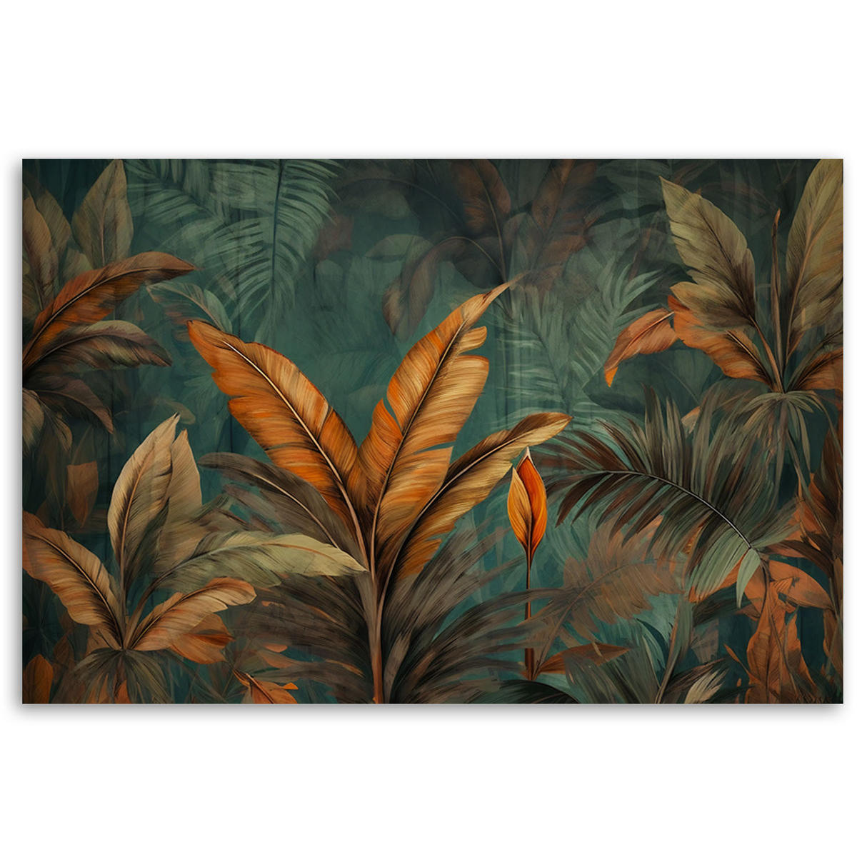 KUNSTDRUCK Grün 90/60 cm - Grün, Textil (90/60cm) - KUNSTLOFT