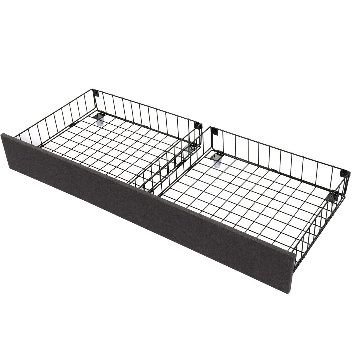 POLSTERBETT aus Samt 140x190 cm in Grau mit LED-Beleuchtung & Stauraum - Grau, Textil (140/200cm) - Modfu