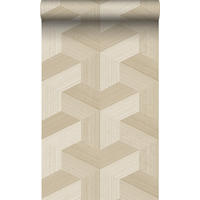 TAPETE 3D-Muster 53 cm x 10.05 m - Beige, Papier (53/1000cm) - Origin Wallcoverings