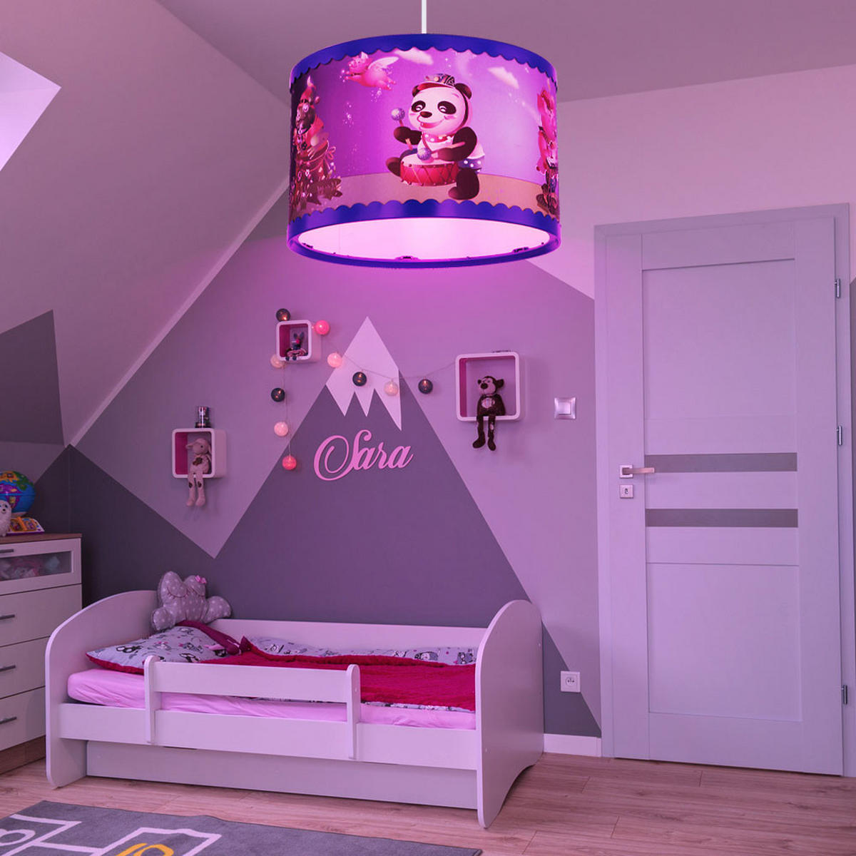 LED DECKENLEUCHTE Kungfu Bunt Kunststoff - Multicolor, Kunststoff (28/28/120cm) - Globo Lighting