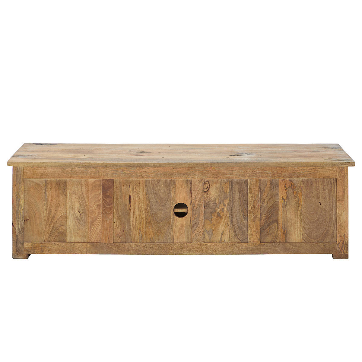 TV-LOWBOARD - Mango massiv / Eisen - Mango / Schwarz - Braun, Holz/Metall (180/50/55cm) - home24