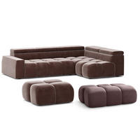 ROHOVÁ POHOVKA 305 cm v hnedej - hnedá, textil (305/210cm) - Home Collective