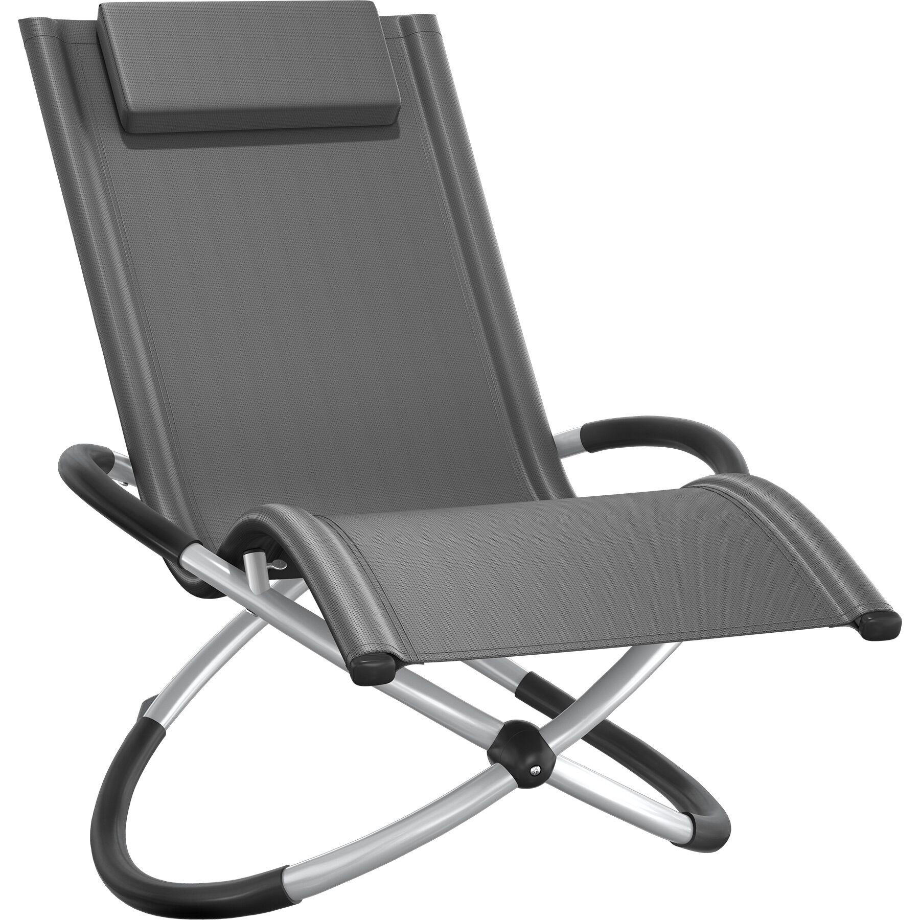 SONNENLIEGE Paulina, 150 x 73 x 93 cm, grau - Grau, Metall (73/93/150cm) - tectake