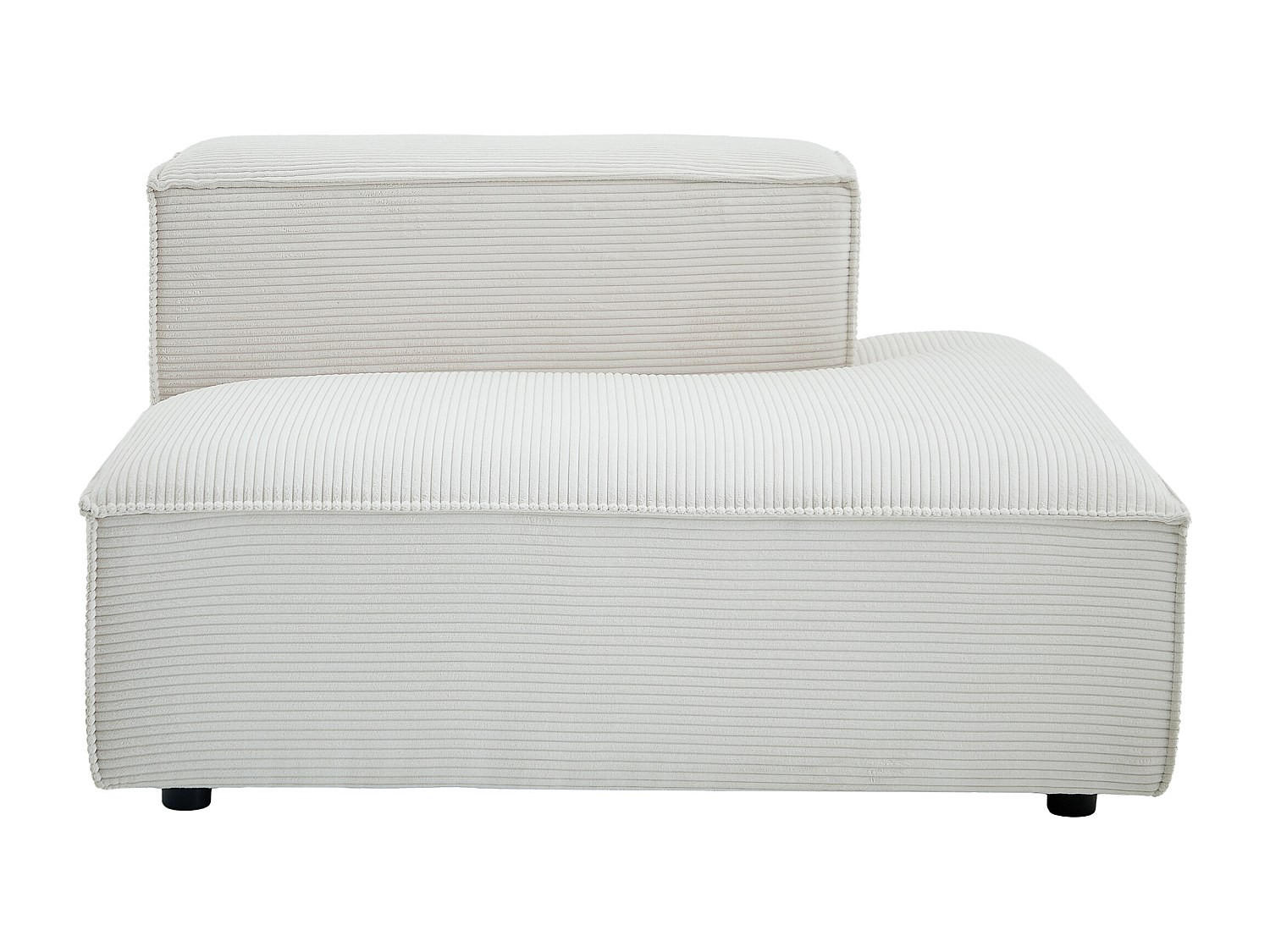 RECAMIERE ohne Schlaffunktion - 1 Person - samt - beige Ruzolo - Beige, Textil (120/67/105cm) - Vente-Unique