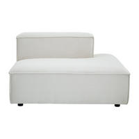 RECAMIERE ohne Schlaffunktion - 1 Person - samt - beige Ruzolo - Beige, Textil (120/67/105cm) - Vente-Unique