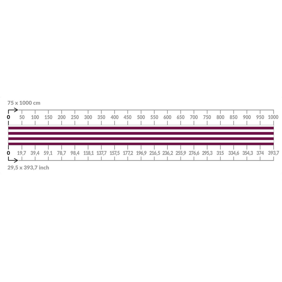 BALKON SICHTSCHUTZ Querstreifen in Fuchsia 550/75 cm - Violett, Kunststoff (550/75cm) - Bilderwelten