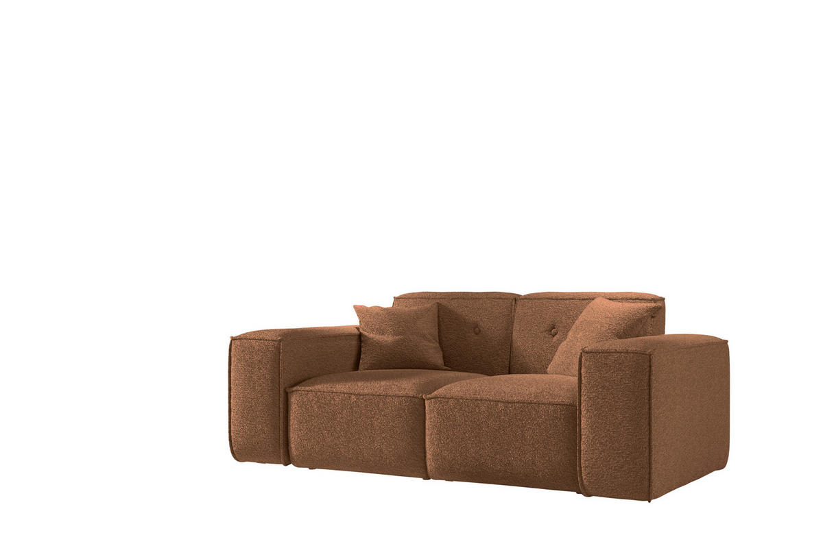 SOFA Zweisitzer PULA Stoff Antic Ziegel - Orange, Holz (186/73/88cm) - Kaiser Möbel