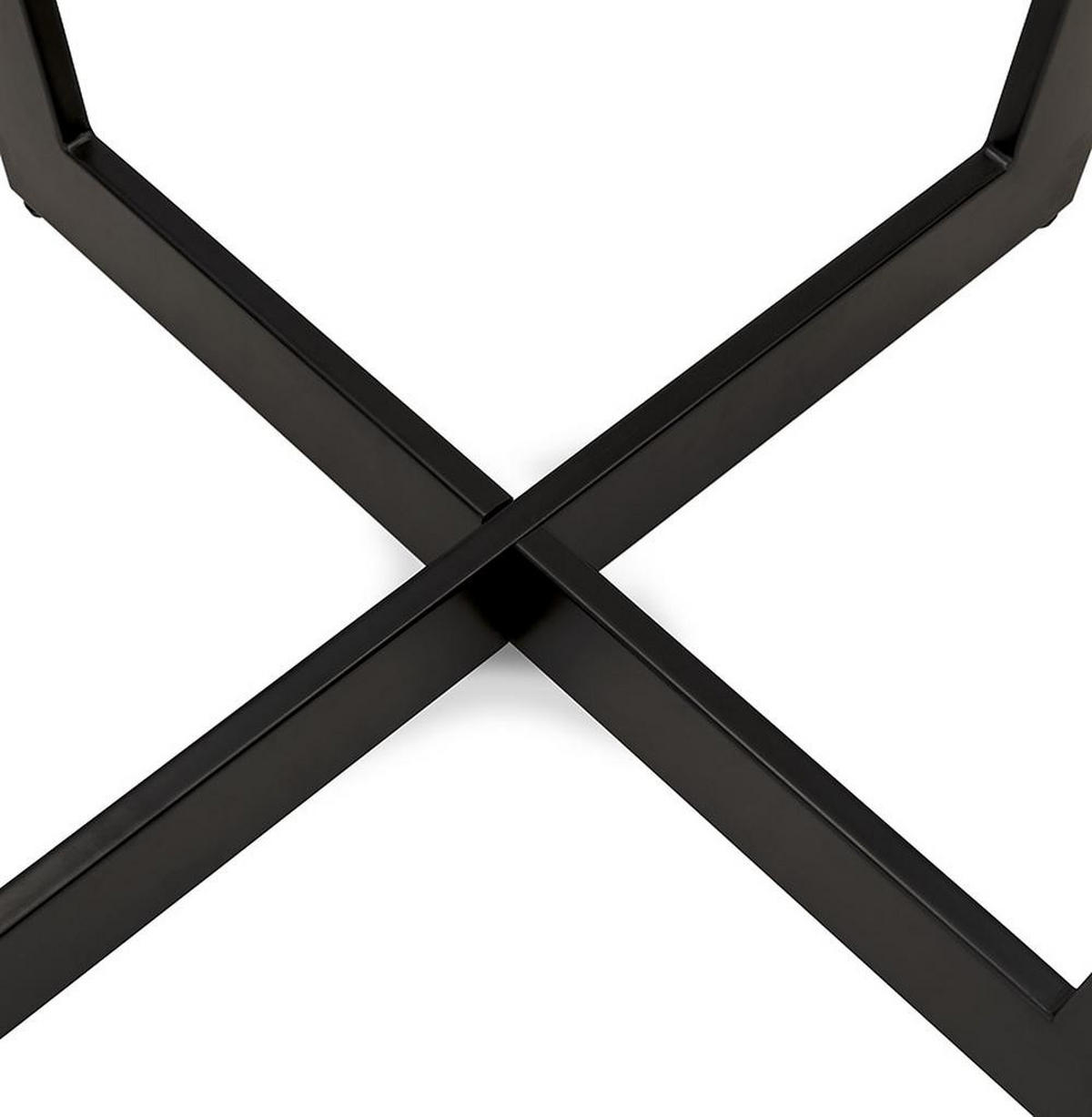 ESSTISCH Rund Holz Metallgestell Modern ZERANI, Braun 120x120x75 cm - Schwarz/Braun, Holz/Metall (120/120/75cm) - KADIMA DESIGN