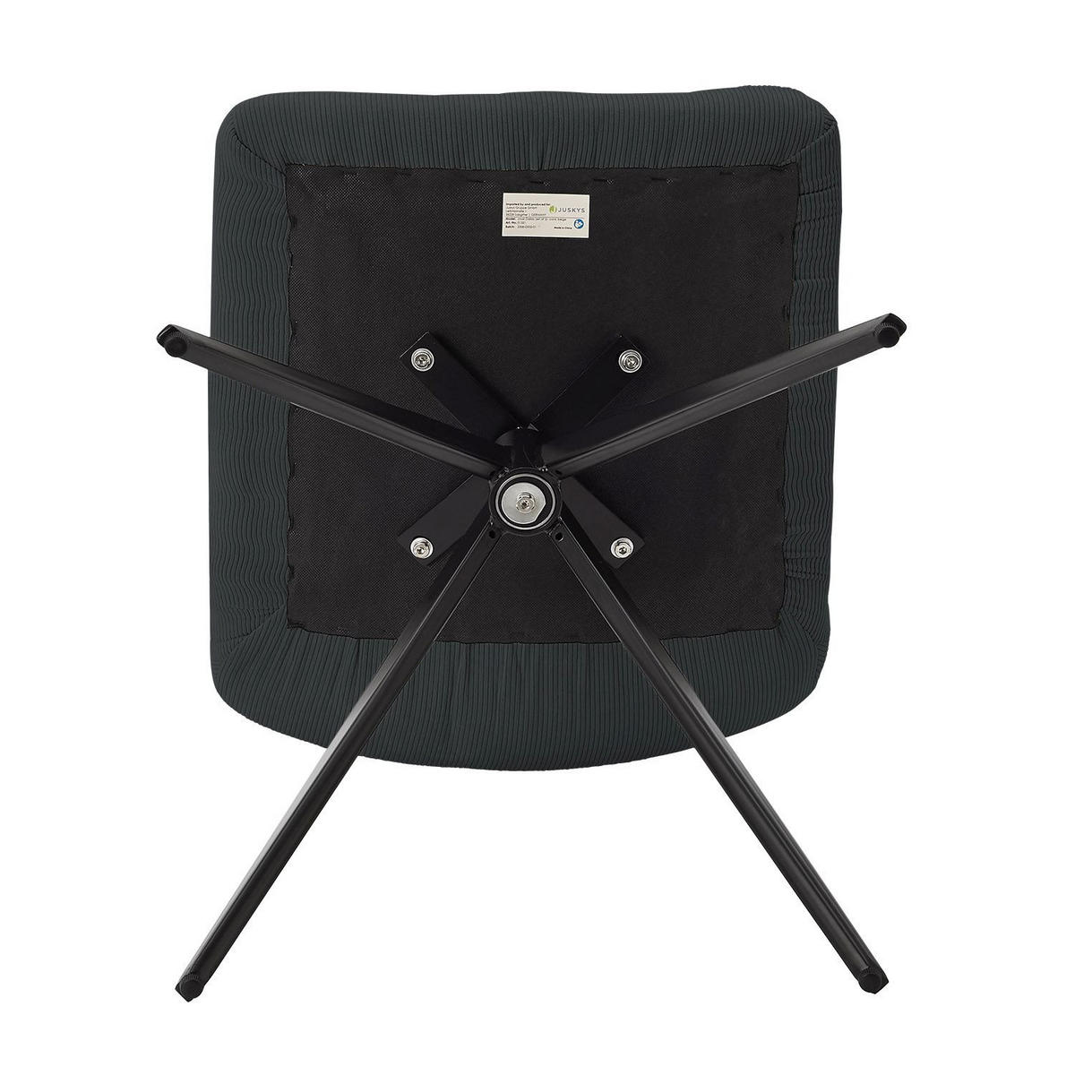 DREHSTUHL Dallas cord dunkelgrau (2er-Set) - Dunkelgrau, Textil (45/84/45cm) - Juskys