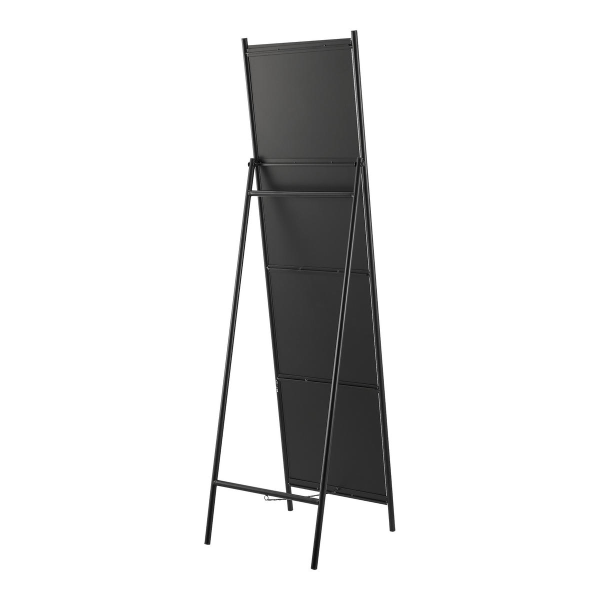 STANDSPIEGEL Martano - Schwarz, Glas/Metall (37.5/160/150cm) - [en.casa]