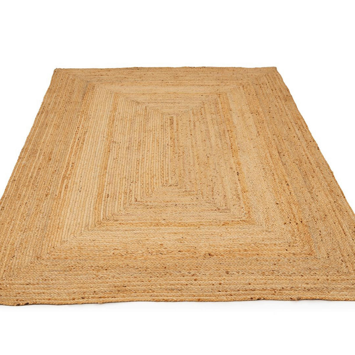 JUTETEPPICH Jute Braided Althea Beige - Beige, Textil (191/279cm) - Kukoon Rugs