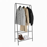 KLEIDERSTÄNDER - Schwarz, Metall (60/151/34.5cm) - Relaxdays