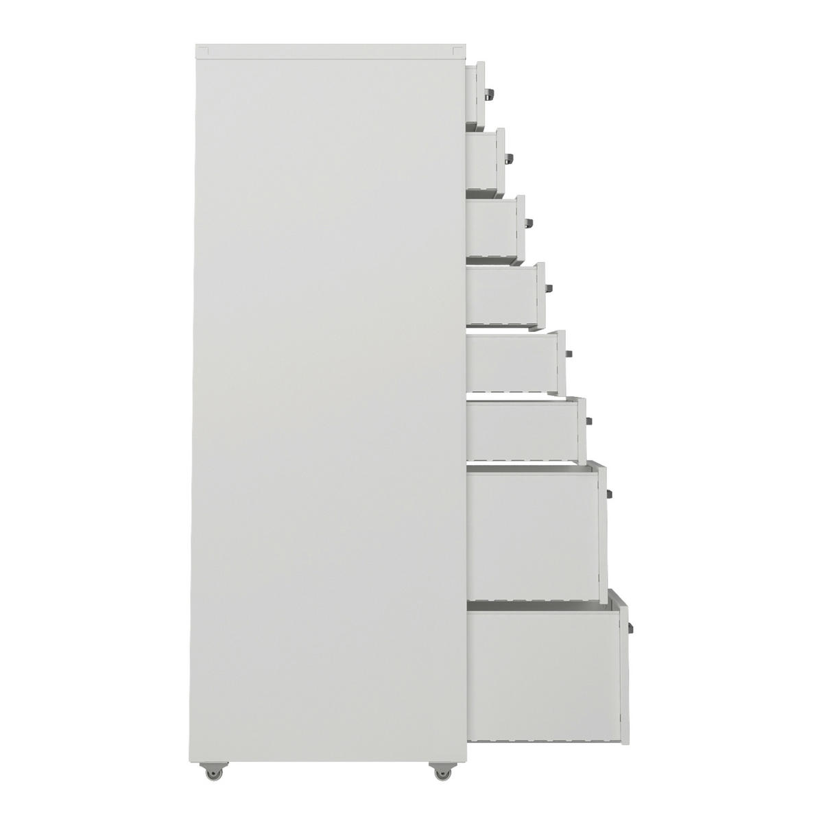 ROLLCONTAINER Kökar - Weiß, Metall (28/109/41cm) - [en.casa]