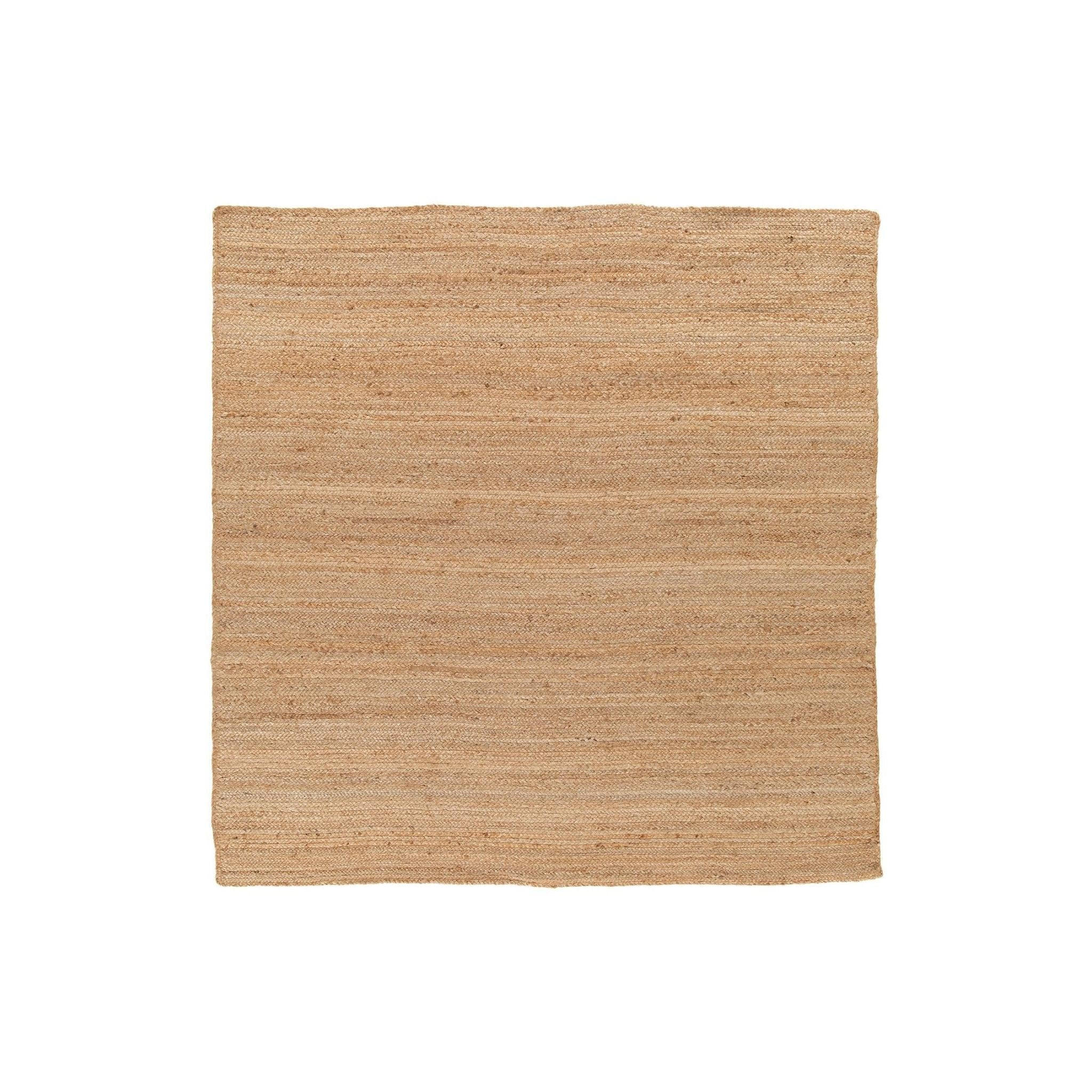 TEPPICH quadratisch aus natürlicher Jute beige - Beige, Naturmaterialien (160/160cm) - AFK Living