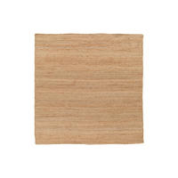 TEPPICH quadratisch aus natürlicher Jute beige - Beige, Naturmaterialien (160/160cm) - AFK Living