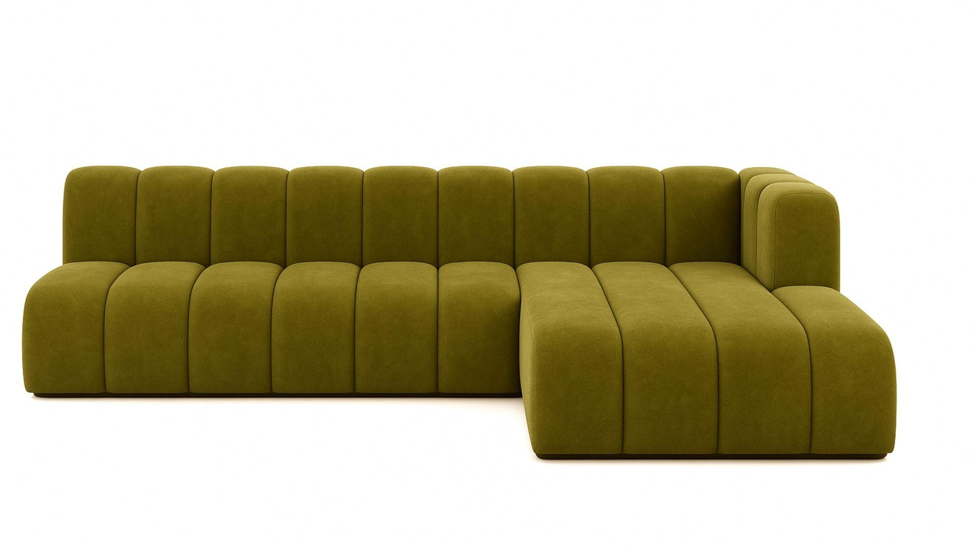 ECKSOFA GRAND L 295 cm, Stoff Salvador, Olive, Rechts - Olivgrün, Holz (295/179cm) - Kaiser Möbel