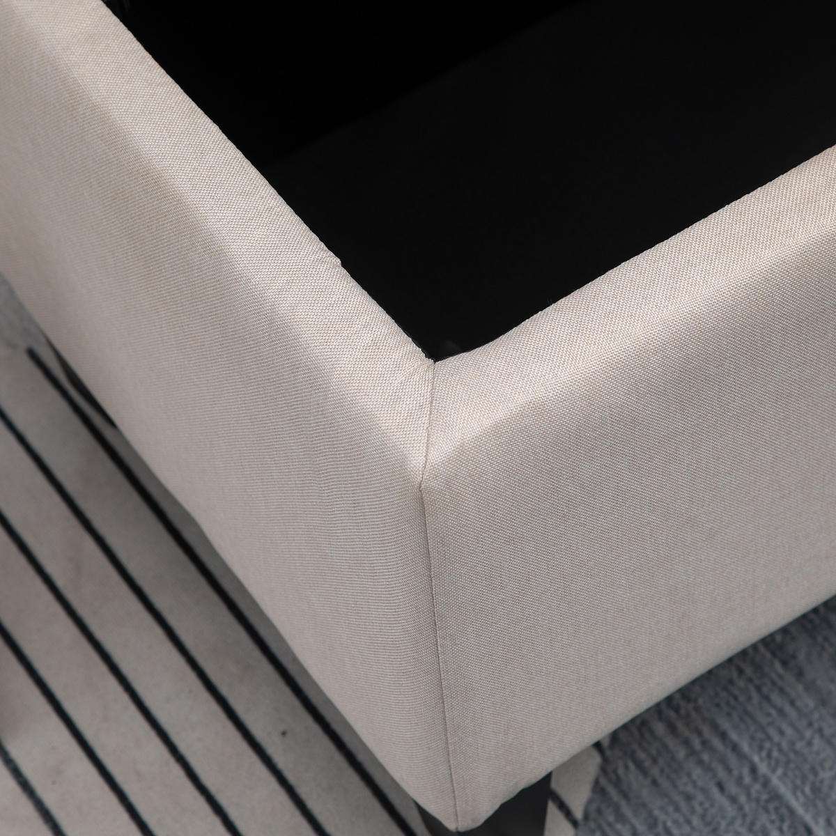SITZBANK, Polsterbank, Cremeweiß - Creme, Kunststoff (40/44/100cm) - HOMCOM