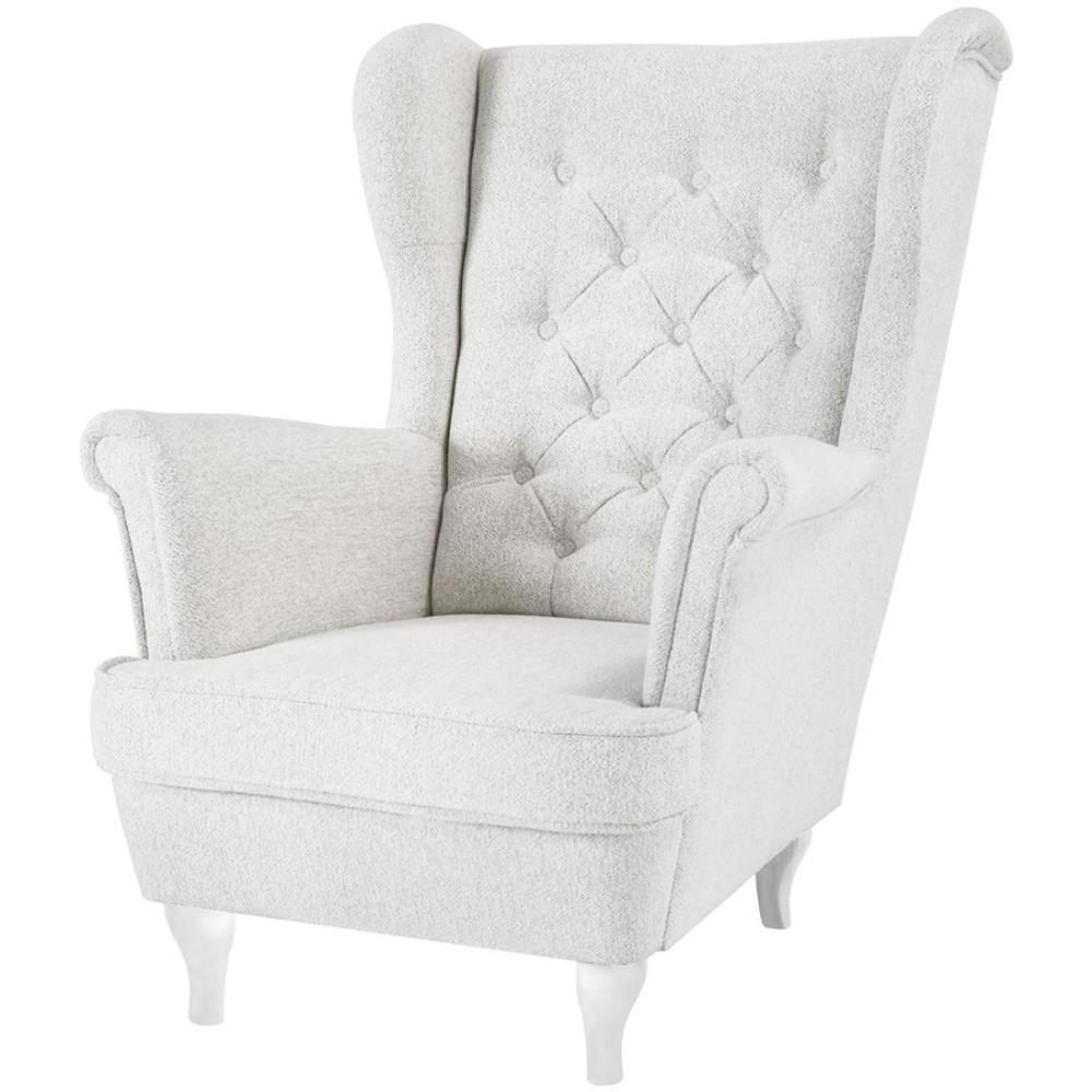 Beautysofa Chesterfield-Sessel Beige 82x102x92 cm