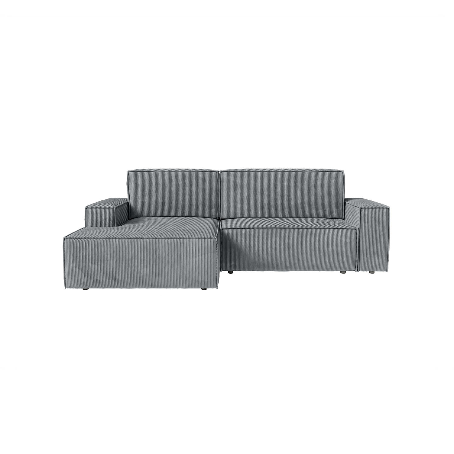 ECKSOFA Kokko mit Schlaffunktion, Grau - Grau, Textil (267/167cm) - Fedve