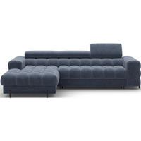ECKSOFA Neviro L - Anthracite (Aura 40) - Blaugrau, Holzwerkstoff (285/181cm) - Möblo