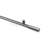 INNENLAUF-GARDINENSTANGEN-SET Sonius Elanto 200 cm, 1-läufig, 20 mm Ø Chrom - Chromfarben, Metall (200cm) - INTERDECO
