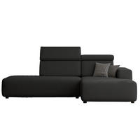 ECKSOFA RICO Rechts, Stoff Anthrazit - Anthrazit, Textil (260/186cm) - Idohome