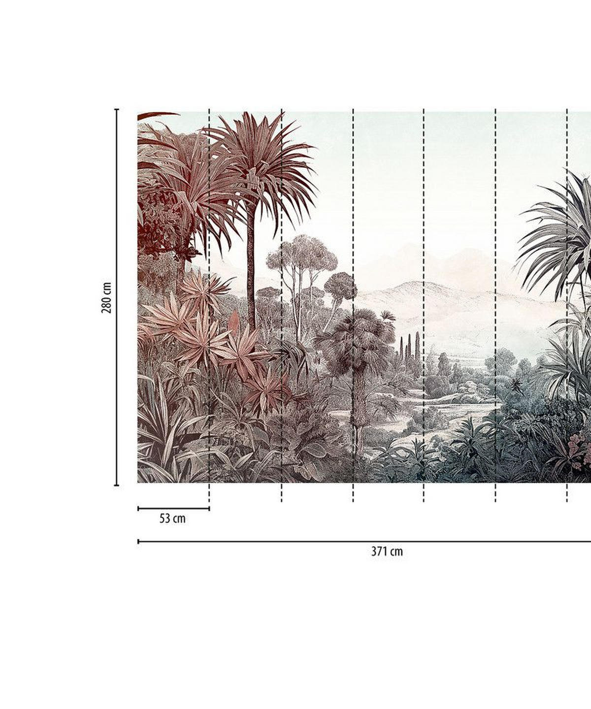 VLIESTAPETE Bunt 371/280 cm - Multicolor/Braun, Textil (371/1cm) - KUNSTLOFT