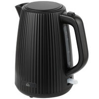 WASSERKOCHER mit 360°‑Basisstation, stilvoller elektrischer Wasserkocher mit automatischer Abschaltung, 1700 ml Fassungsvermögen für Küche, schwarz - Schwarz, Metall (21.4/23.3/15.6cm) - Joyfair