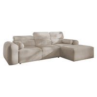 ECKSCHLAFSOFA Volare I, Seite: Rechts - Hellbraun, Holz/Textil (269/182cm) - MIRJAN24