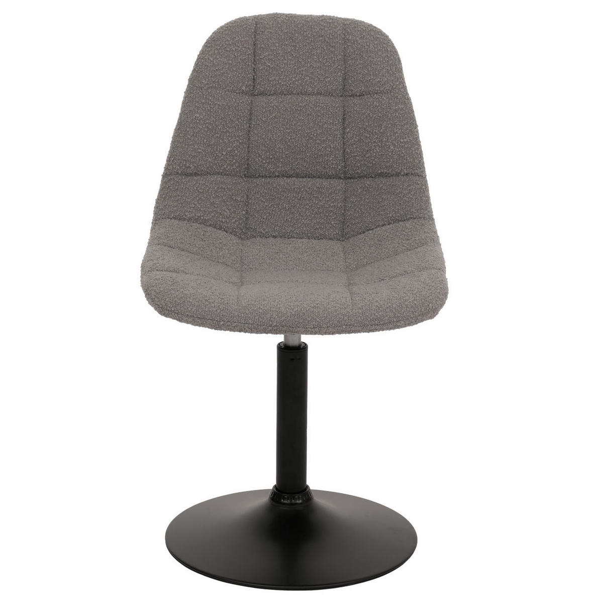 ESSZIMMERSTUHL 83x47x43cm Sitzhöhe 47cm Stahl Stoff/Textil Bouclé Grau - Grau, Textil (47/83/43cm) - CHEFGASTRO