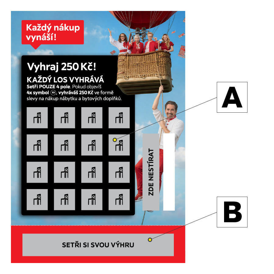 Stírací los - vyhraj 250 Kč