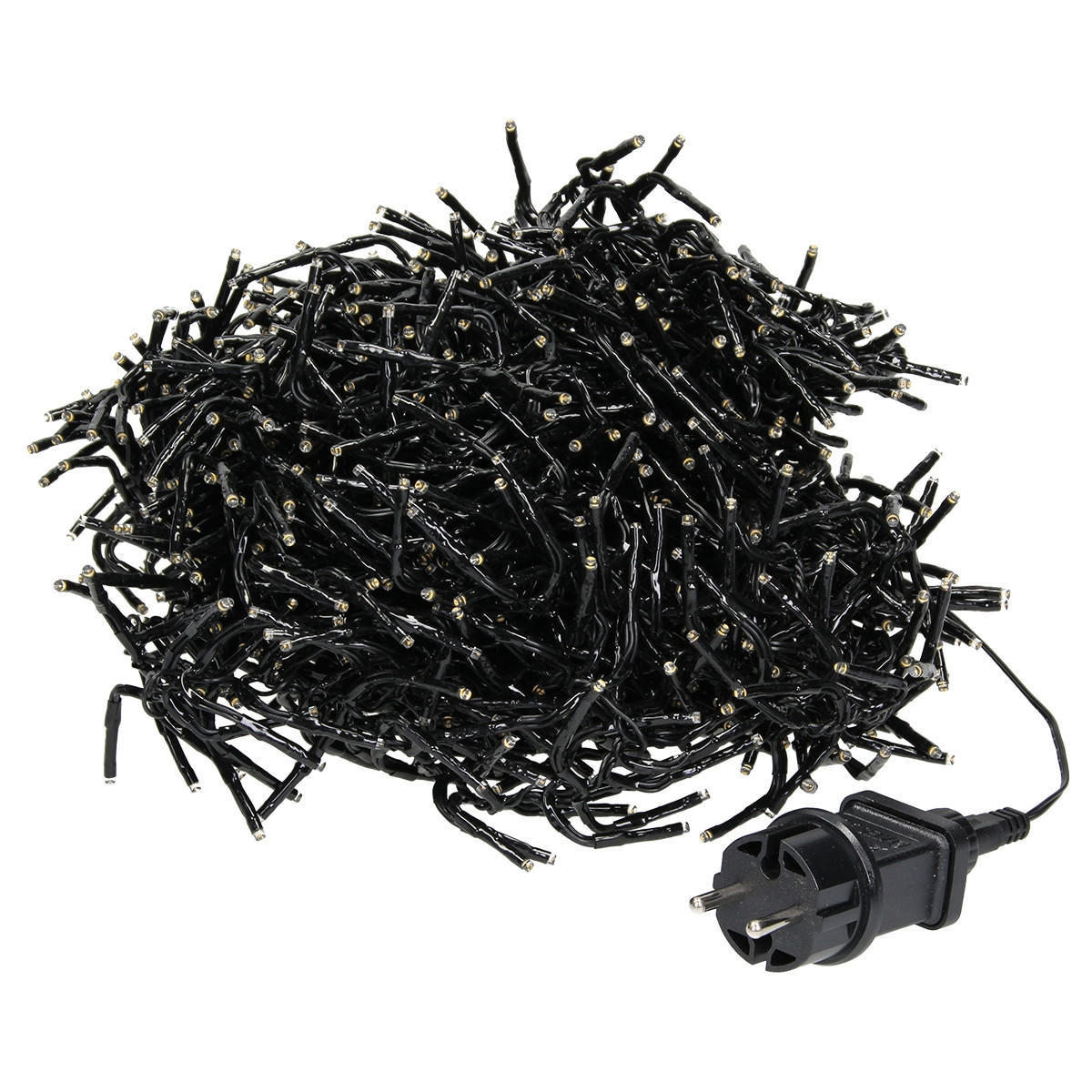 LED CLUSTER LICHTERKETTE 11m 1512 LEDs Warmweiß Wetterfest Innen/Außen - Grün, Kunststoff (1400cm) - ECD-Germany