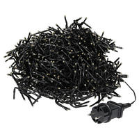 LED CLUSTER LICHTERKETTE 11m 1512 LEDs Warmweiß Wetterfest Innen/Außen - Grün, Kunststoff (1400cm) - ECD-Germany