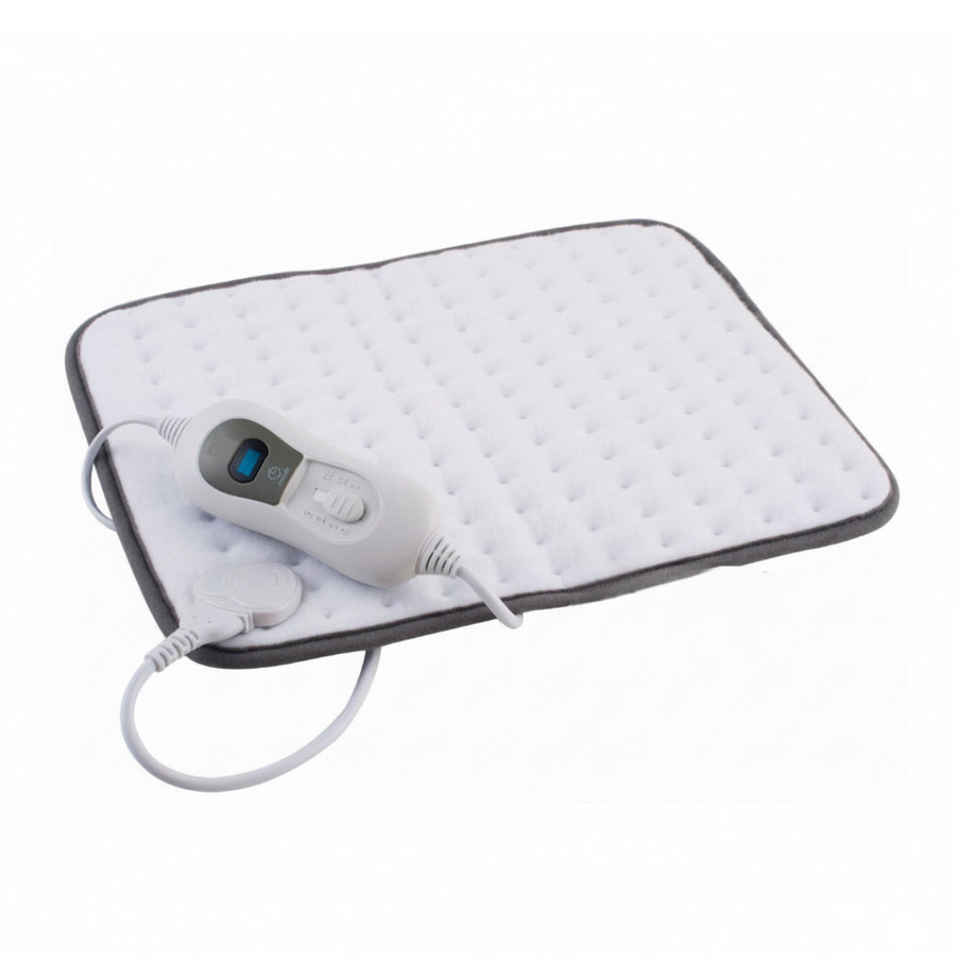 HEIZKISSEN, 40x30cm, Flauschig, 3 Stufen, 100W, Weiß, Elektrisches Wärmekissen, Wärme Pad, Thermokissen, Abschaltautomatik, Komfort, Weich, Wärme - Weiß, Textil (40/30cm) - Mia