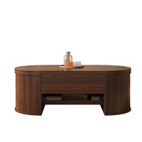 COUCHTISCH 110/55,5/40 cm höhenverstellbar mit klappbarer Tischplatte und ausziehbarer Ablage, Natur-Walnuss - Dunkelbraun, Holzwerkstoff (110/55.5/40cm) - Redom